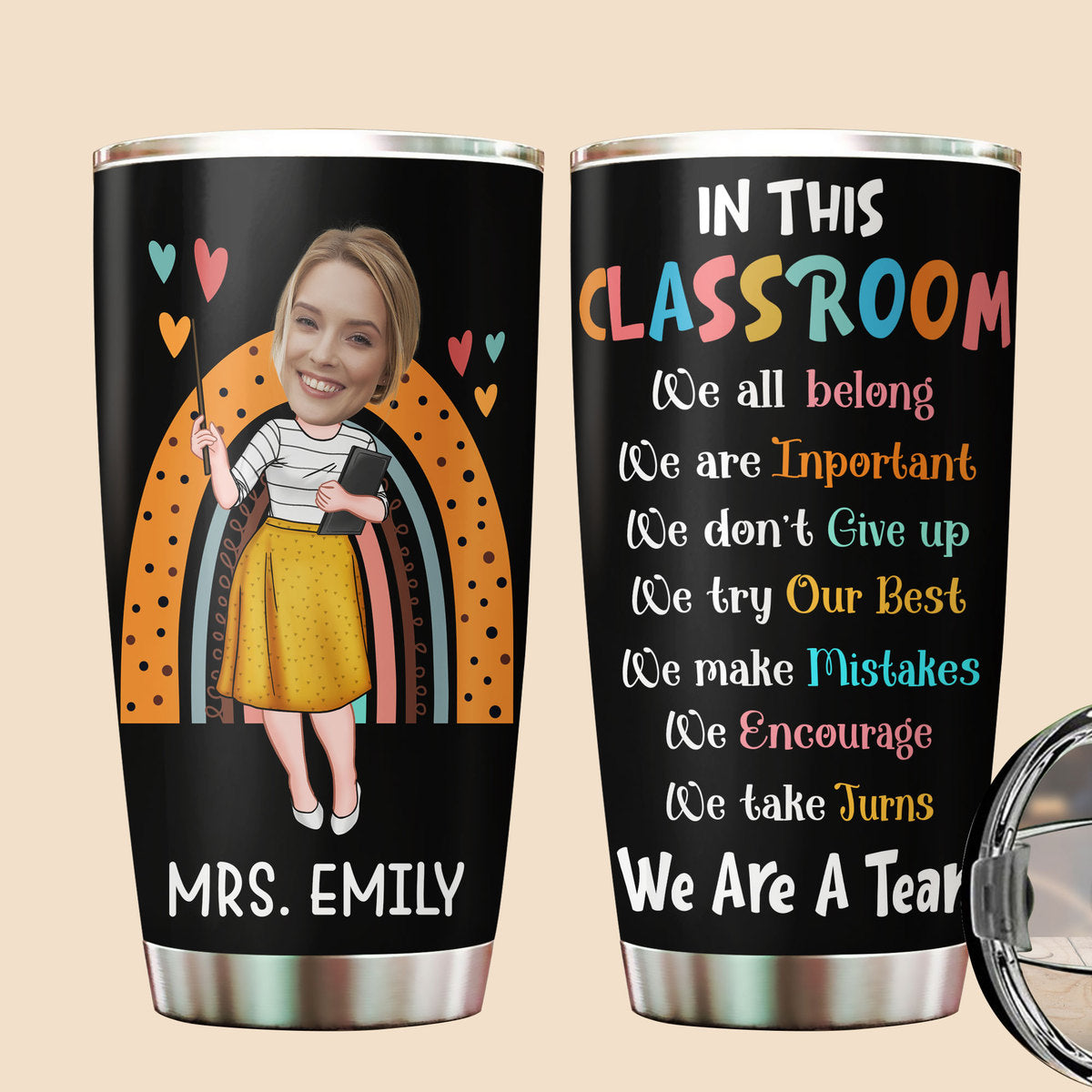 We Are A Team - Personalized Tumbler - Best Gift For Teacher - Giftago