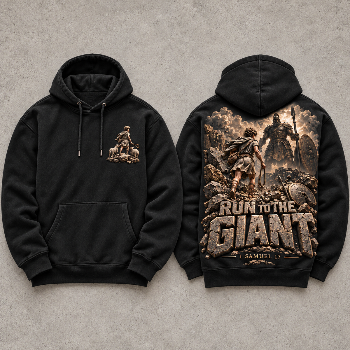 Run to the Giant – Before the Giant Christian Hoodie