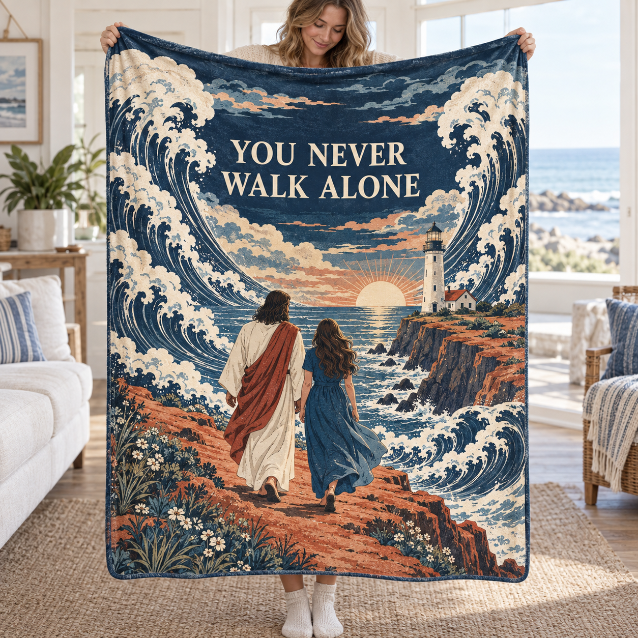 You Never Walk Alone – Coastal Jesus Christian Blanket