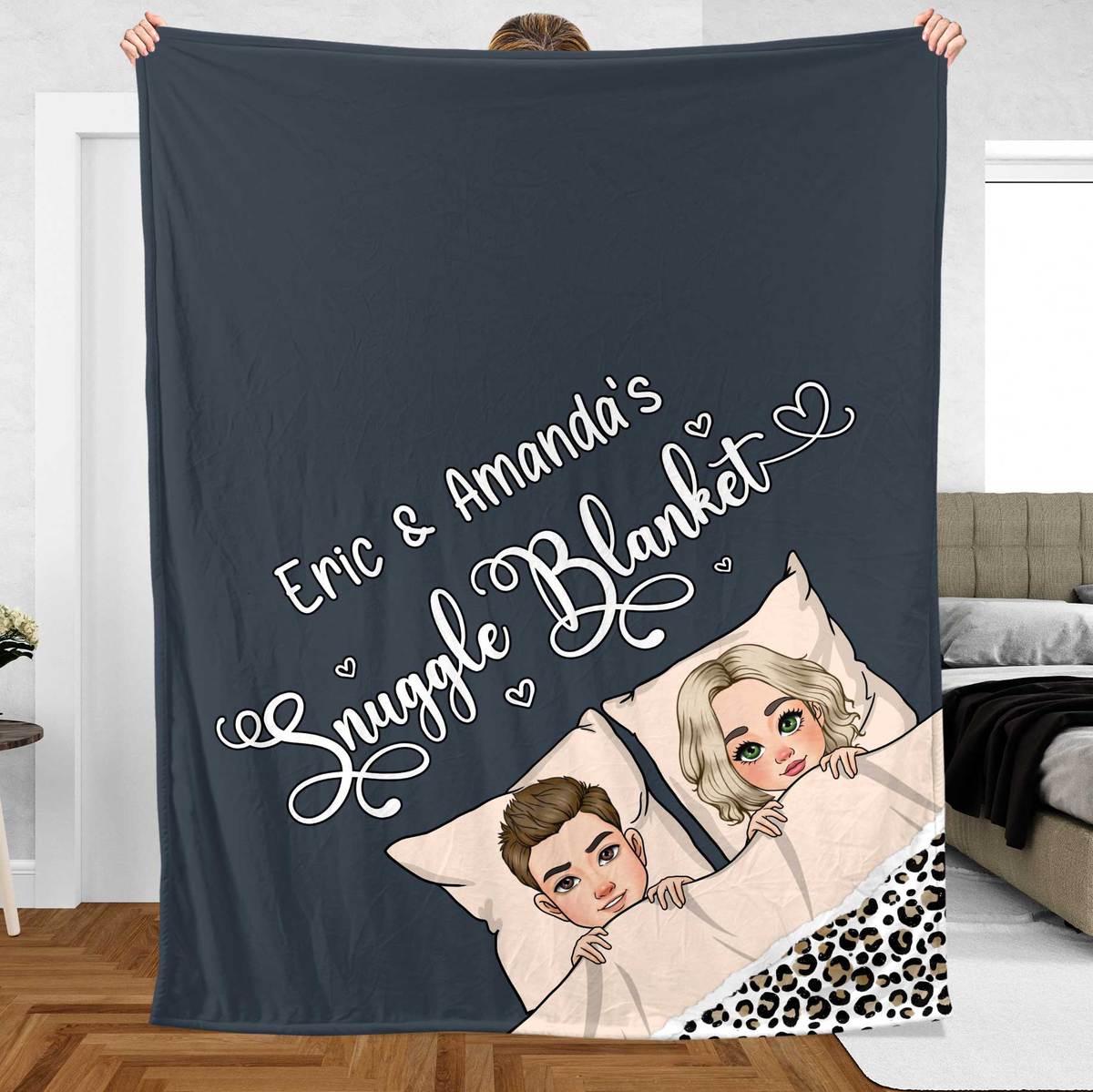 Snuggle Blanket - Personalized Blanket - Meaningful Gift For Valentine, For Couple - Giftago