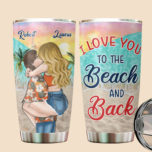 I Love You To The Beach & Back - Personalized Tumbler - Best Gift For Summer - Giftago
