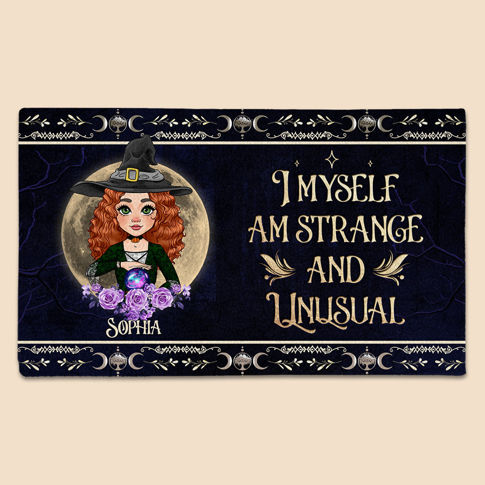 I Myself Am Strange And Unusual - Personalized Doormat - Best Gift For Halloween - Giftago