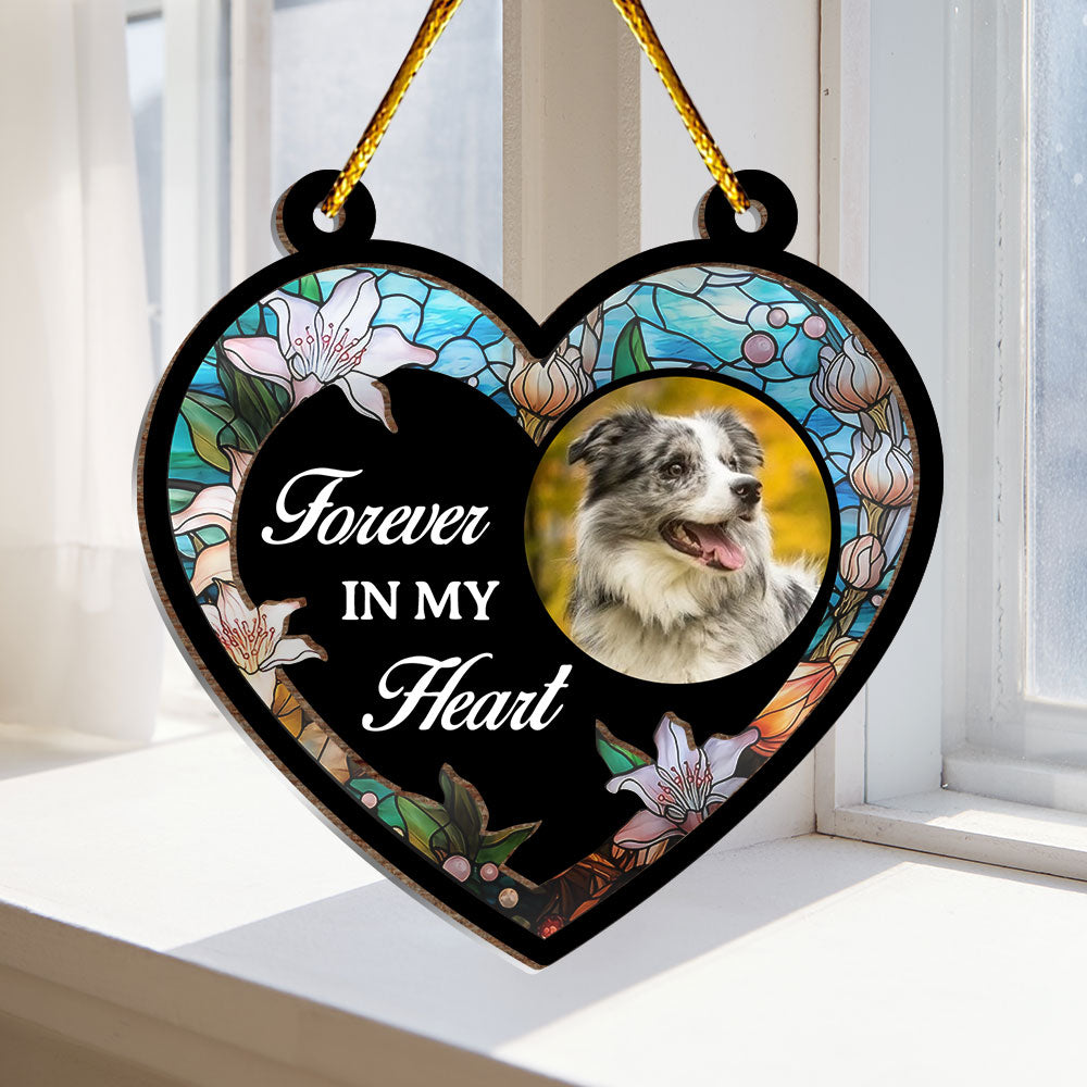 Forever In My Heart - Personalized Memorial Suncatcher Ornament