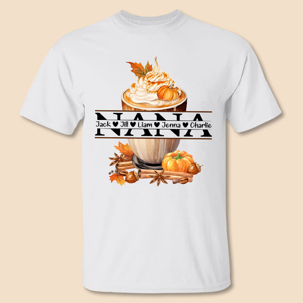 Pumpkin Spice Latte Grandma Title - Personalized T-Shirt/ Hoodie - Gift For Grandma/Mom - Giftago