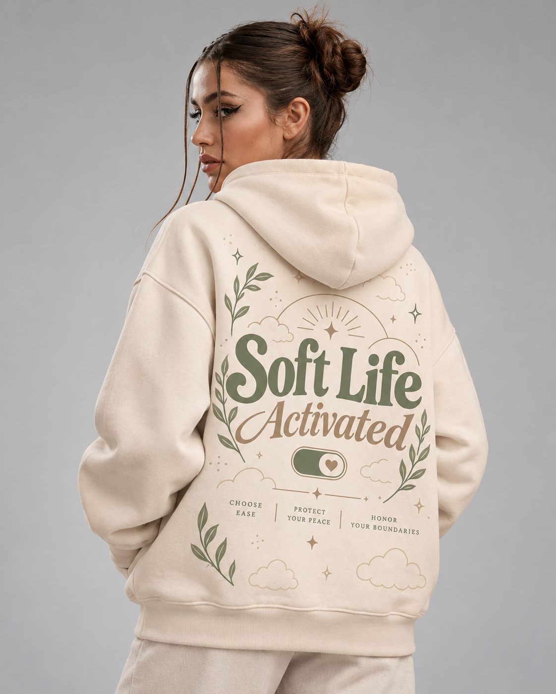 Soft Life Activated – Soft Mode On Oversized Hoodie