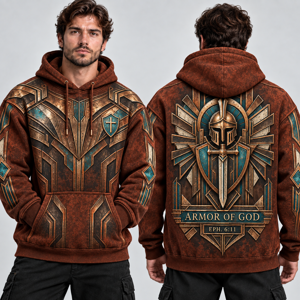 Armor of God Ephesians 6:11 Christian Hoodie – Copper Warrior