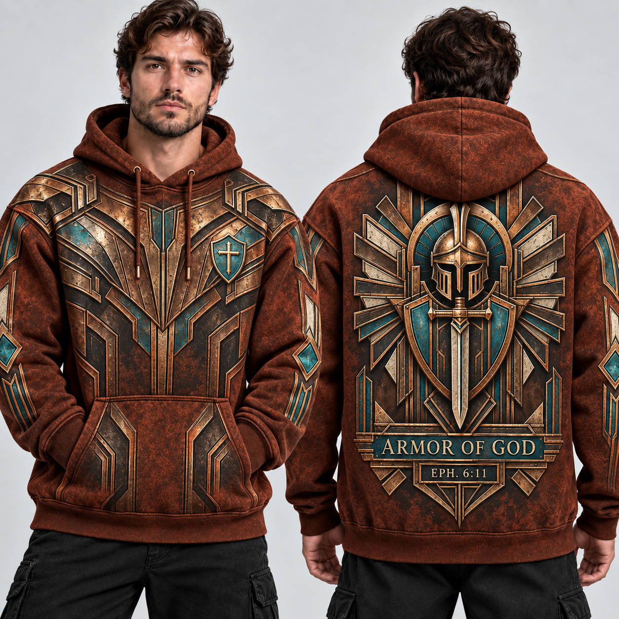Armor of God Ephesians 6:11 Christian Hoodie – Copper Warrior