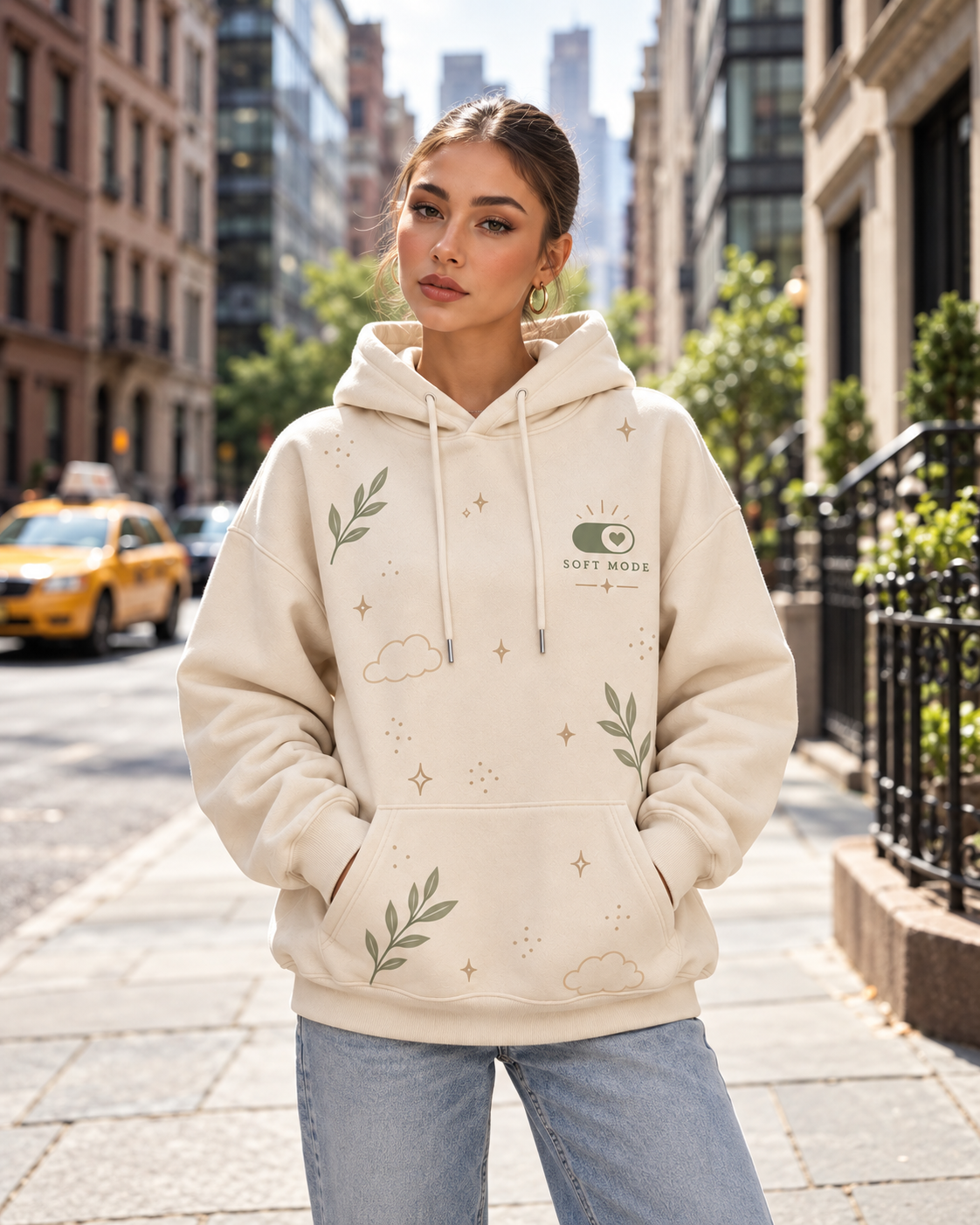 Soft Life Activated – Soft Mode On Oversized Hoodie