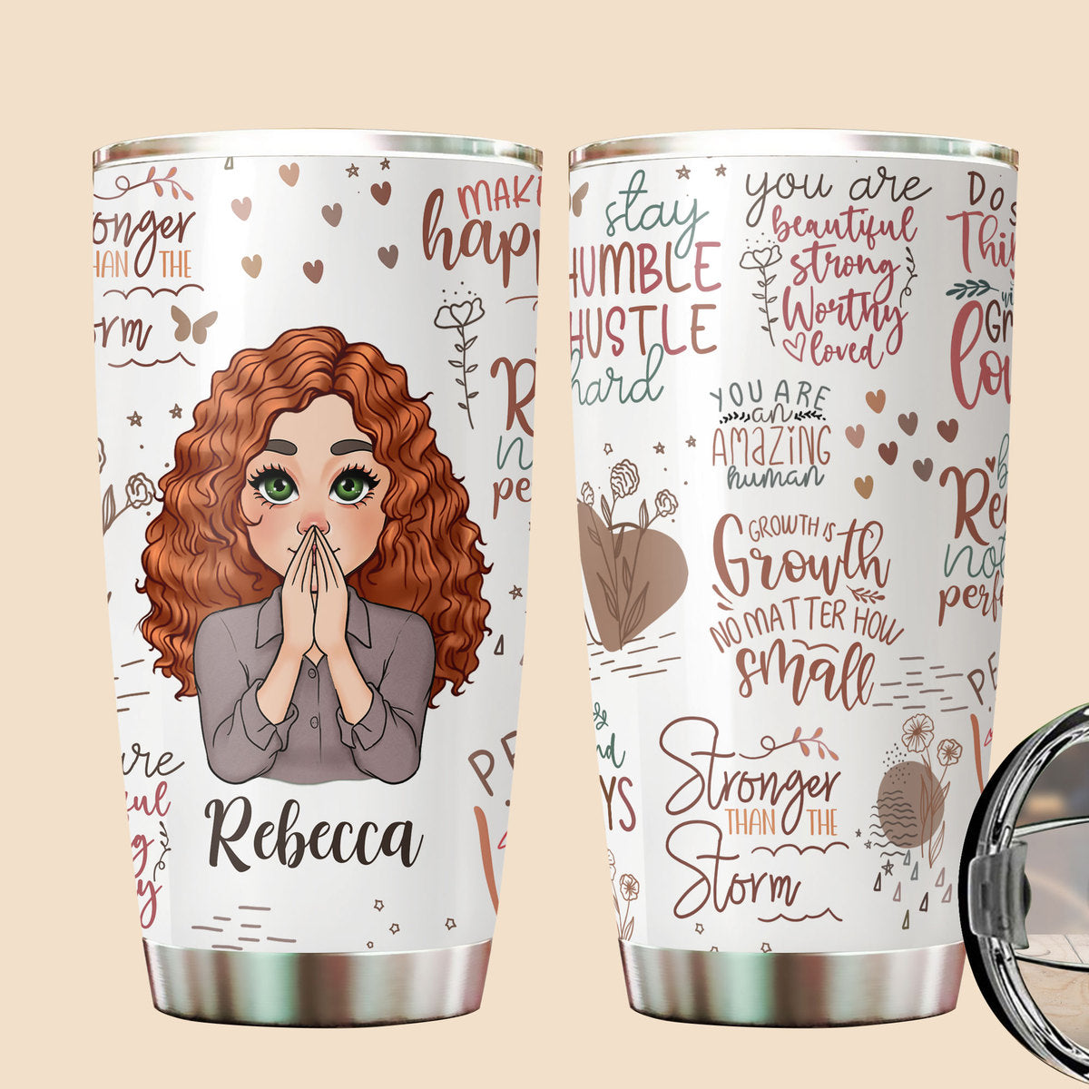 Girl Affirmation - Personalized Tumbler - Best Gift For Mother, Daughter, Sister, Friend, Wife - Giftago