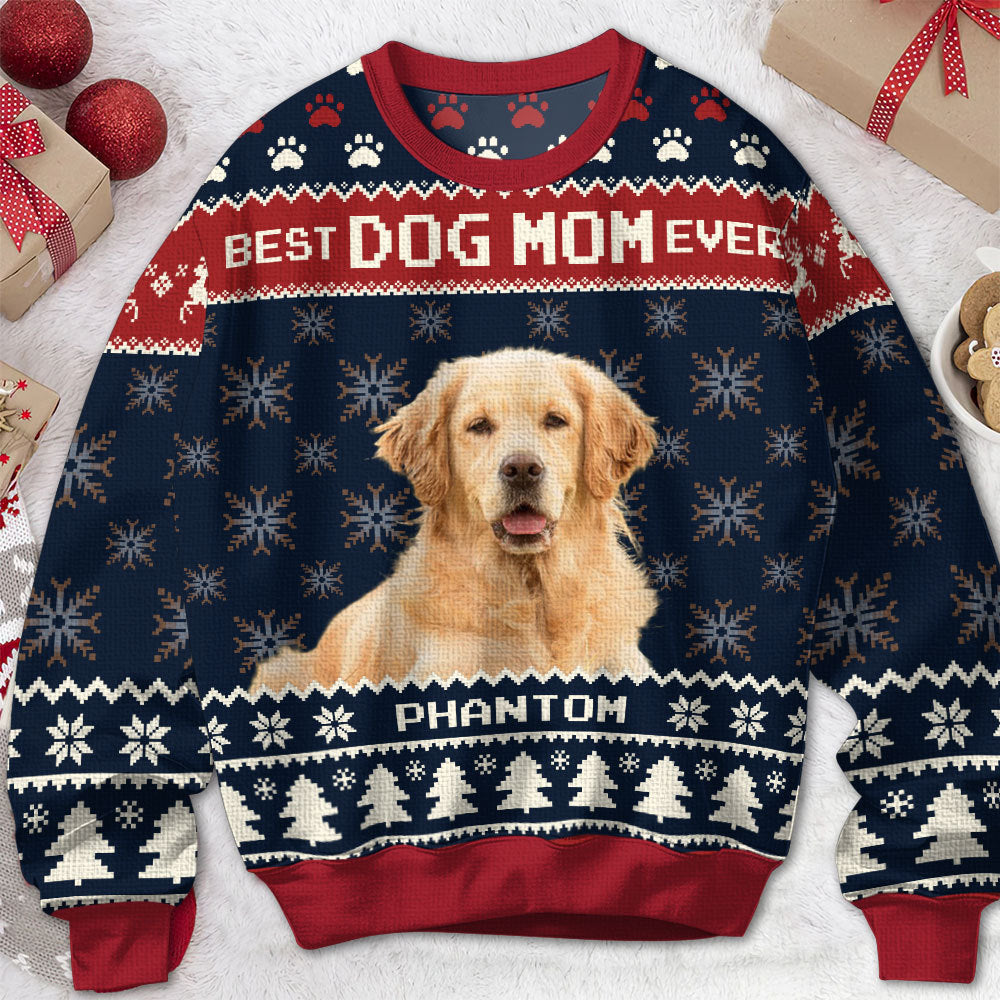 Best Dog Mom/ Dog Dad Ever - Personalized Ugly Sweater