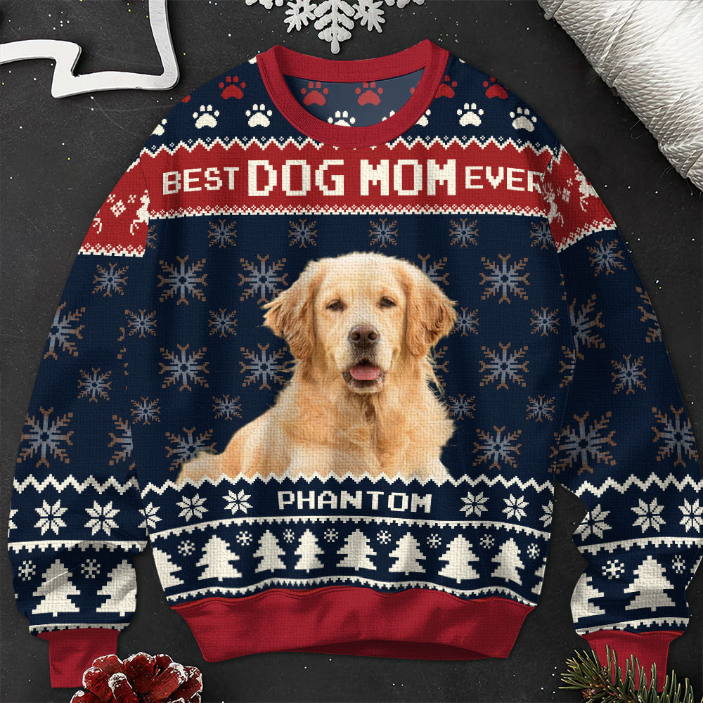 Best Dog Mom/ Dog Dad Ever - Personalized Ugly Sweater