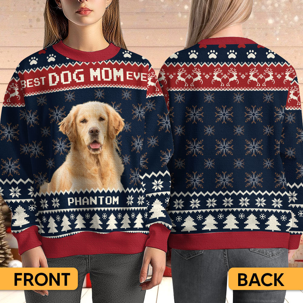 Best Dog Mom/ Dog Dad Ever - Personalized Ugly Sweater