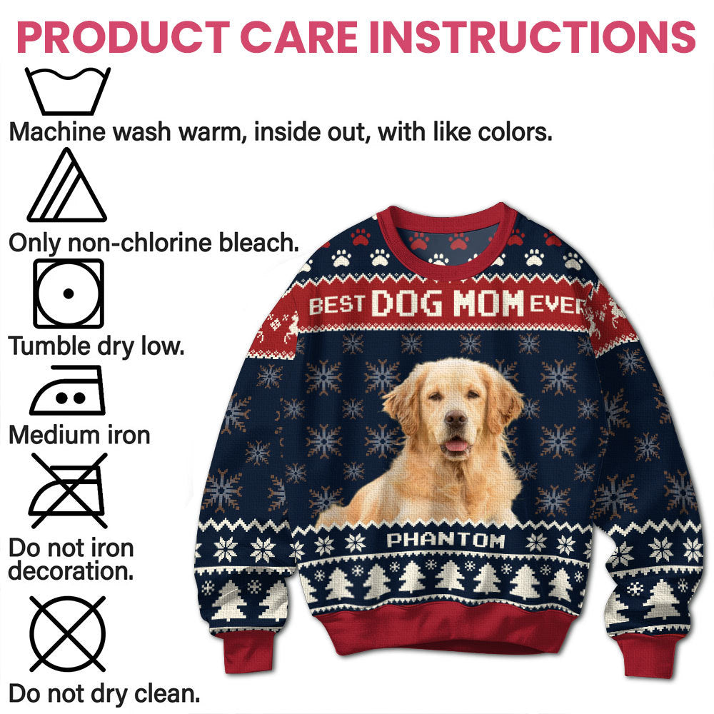 Best Dog Mom/ Dog Dad Ever - Personalized Ugly Sweater