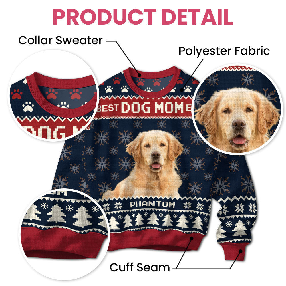 Best Dog Mom/ Dog Dad Ever - Personalized Ugly Sweater