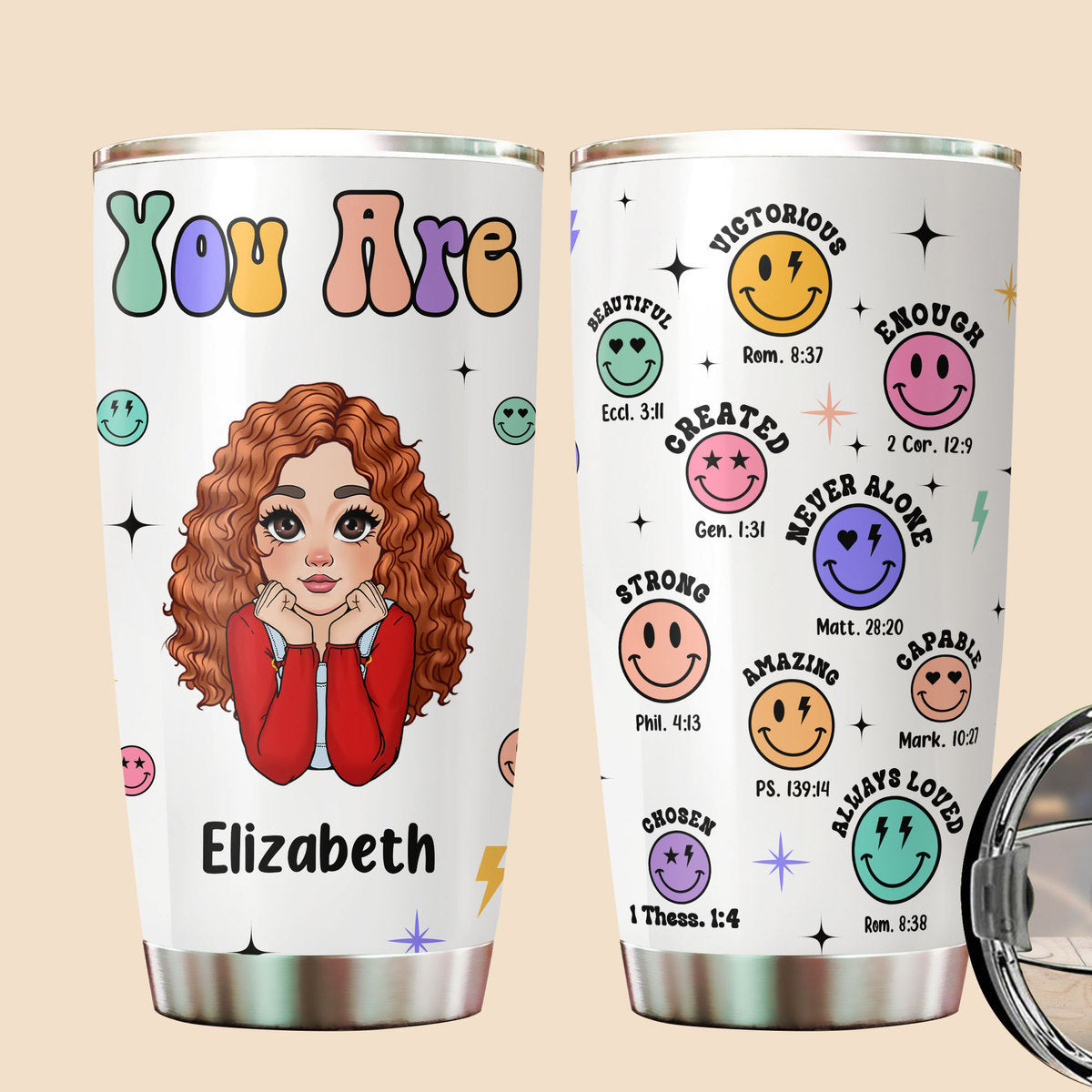 You Are Beautiful - Personalized Tumbler - Best Gift For Mom, Daughter, Sister, Friend, Wife - Giftago