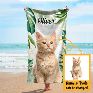 Photo Tropical Theme - Personalized Beach Towel - Best Gift For Summer - Giftago
