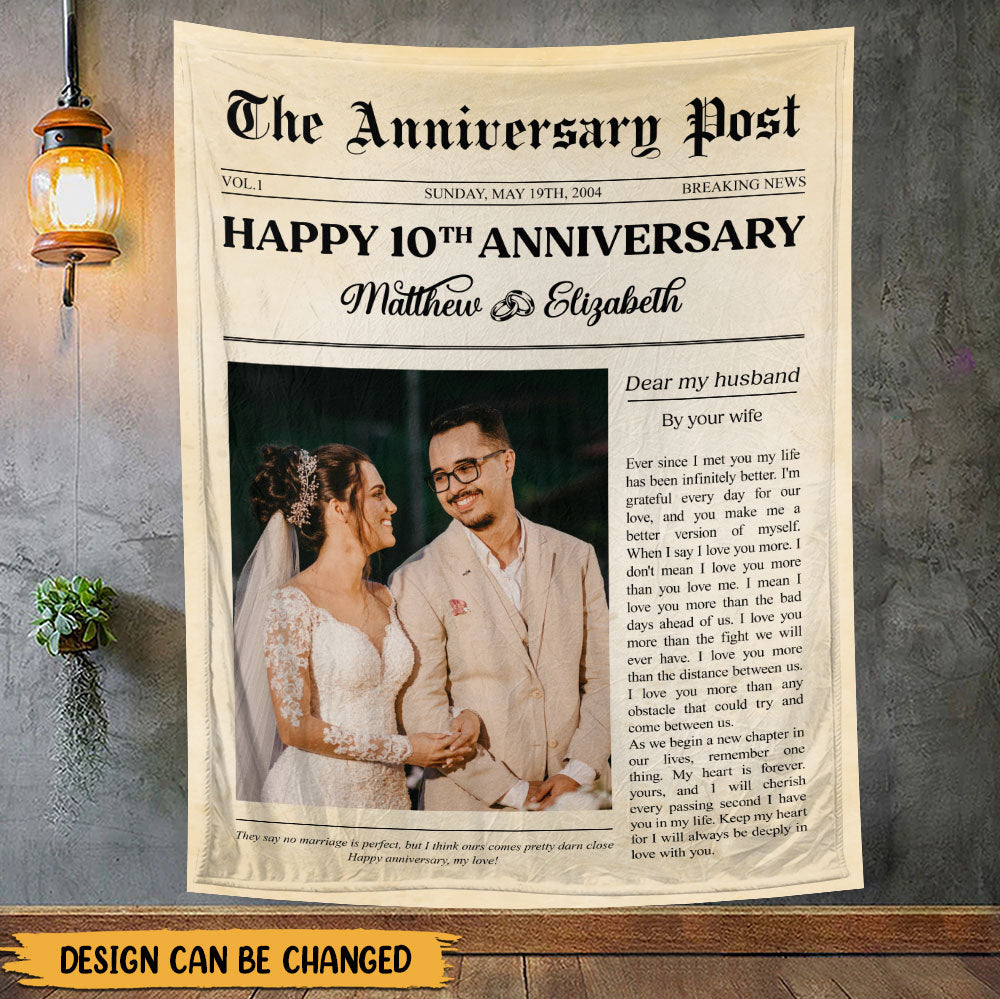 The Anniversary Blanket - Personalized Blanket