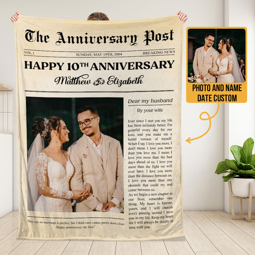 The Anniversary Blanket - Personalized Blanket