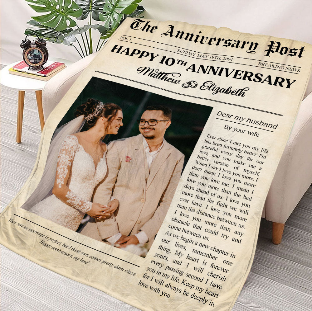 The Anniversary Blanket - Personalized Blanket