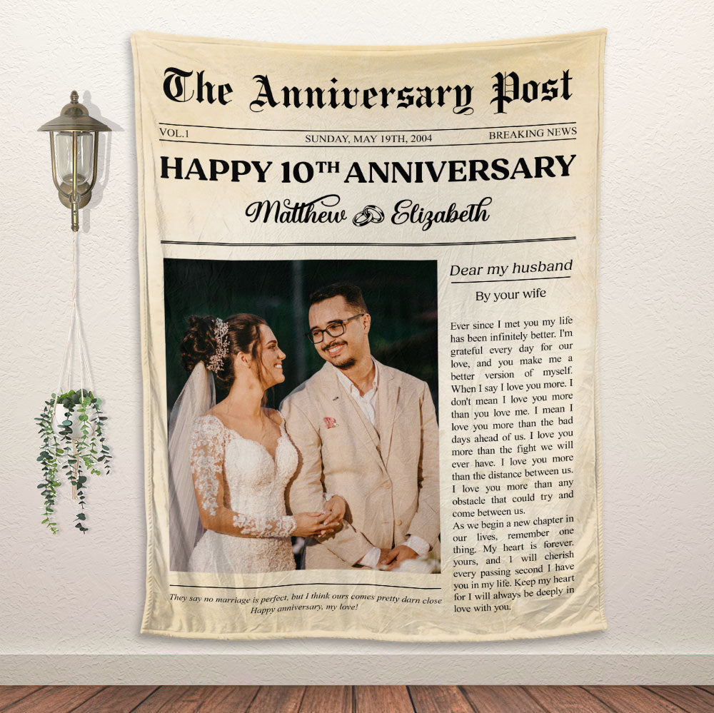 The Anniversary Blanket - Personalized Blanket