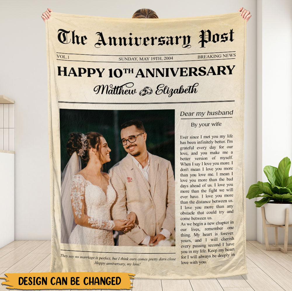 The Anniversary Blanket - Personalized Blanket