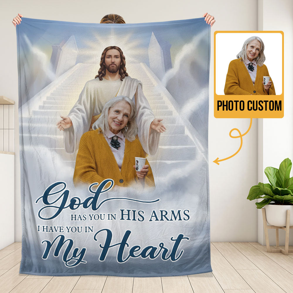 God Has You In His Arm Blanket - Personalized Blanket