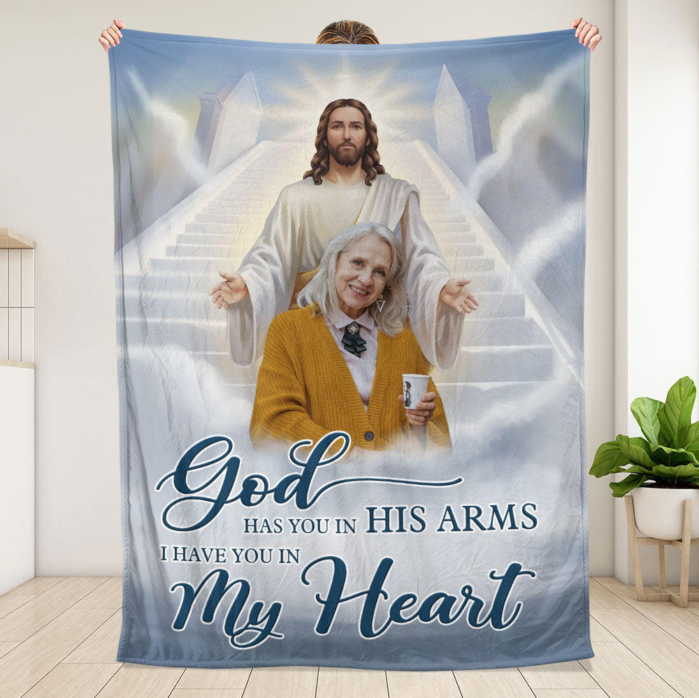 God Has You In His Arm Blanket - Personalized Blanket