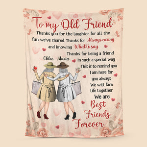 To My Old Friend - Personalized Blanket - Best Gift For Friend - Giftago