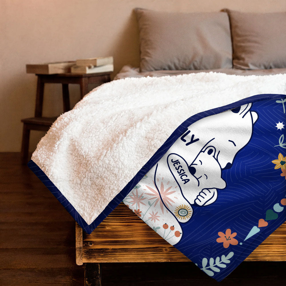 Mama Bear Always There For Her Cubs Blanket - Personalized Blanket