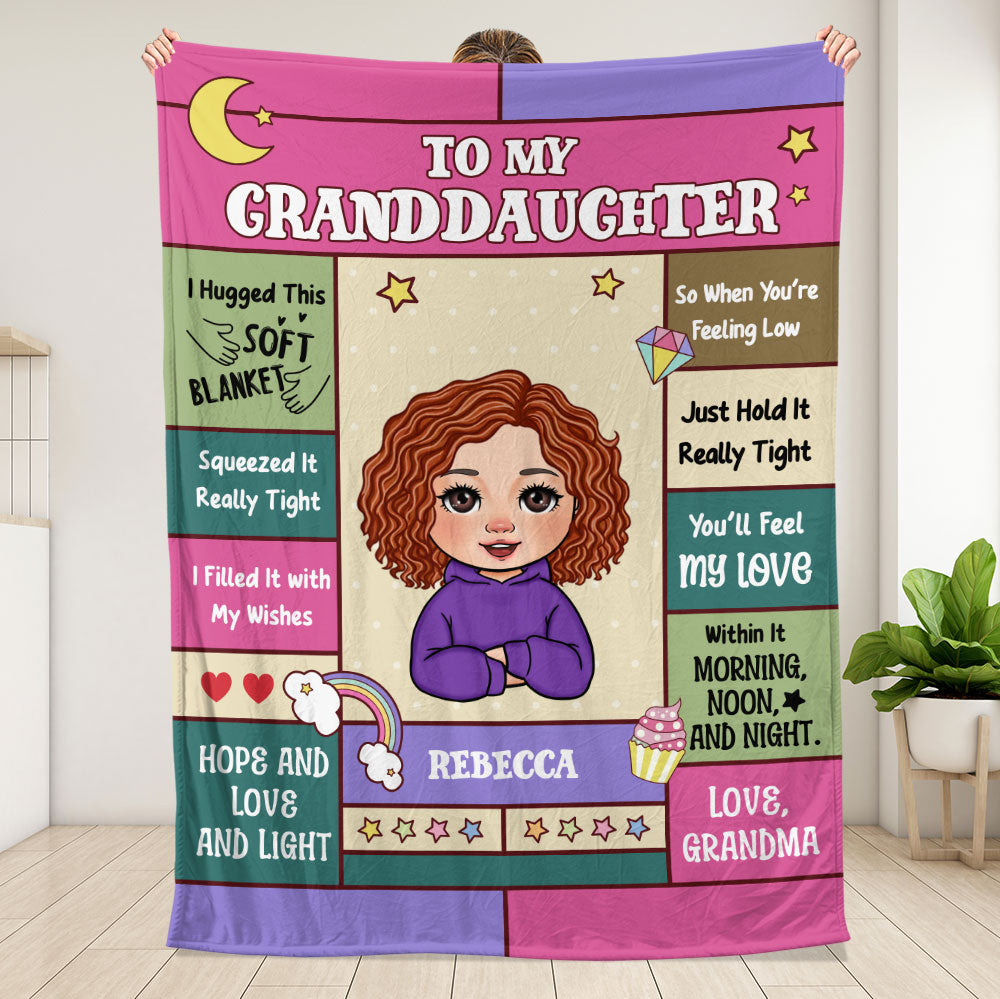 To My Granddaughter Blanket - Personalized Blanket