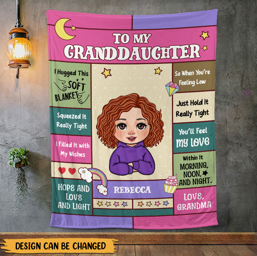 To My Granddaughter Blanket - Personalized Blanket