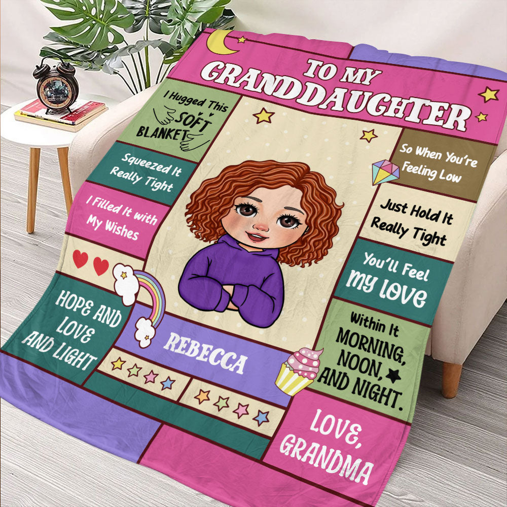 To My Granddaughter Blanket - Personalized Blanket