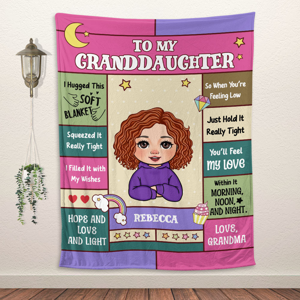 To My Granddaughter Blanket - Personalized Blanket