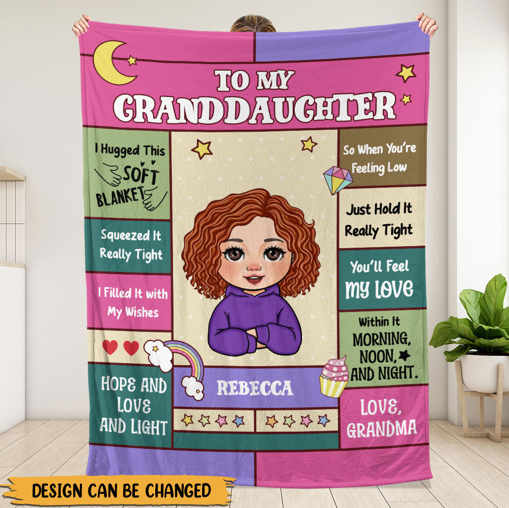To My Granddaughter Blanket - Personalized Blanket