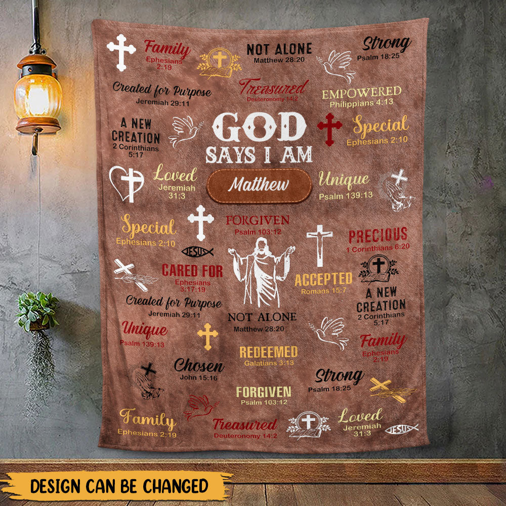 God Says Blanket - Personalized Blanket