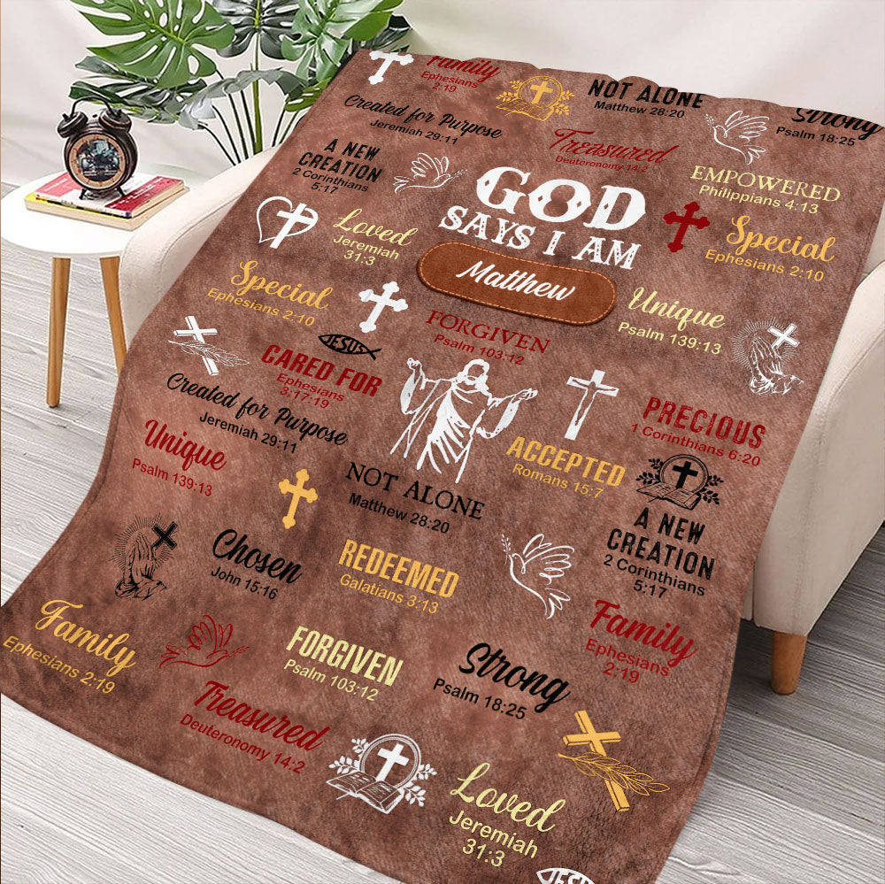 God Says Blanket - Personalized Blanket