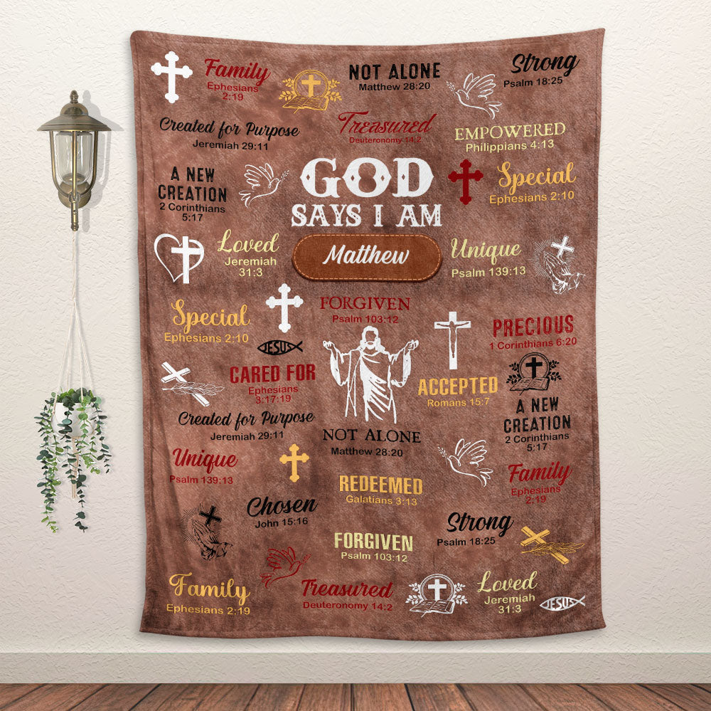 God Says Blanket - Personalized Blanket