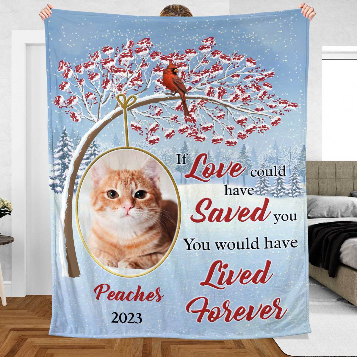 Pet Memorial Photo (Version 2) - Personalized Blanket - Best Gift For Pet Lovers - Giftago