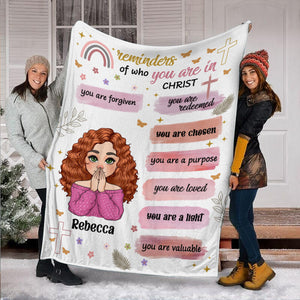 Reminders Of Who You Are - Personalized Blanket - Meaningful Gift For Christmas, For Birthday - Giftago
