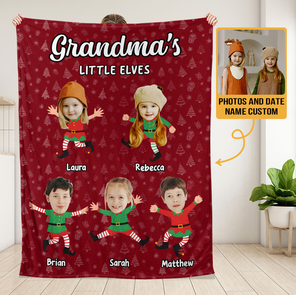Grandma's Little Elves Blanket - Personalized Blanket