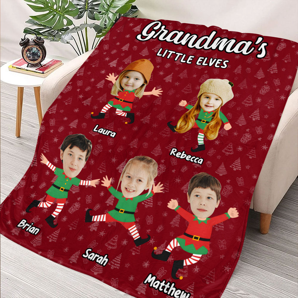 Grandma's Little Elves Blanket - Personalized Blanket