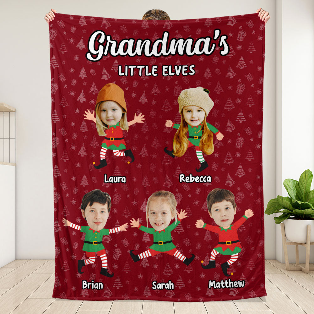 Grandma's Little Elves Blanket - Personalized Blanket