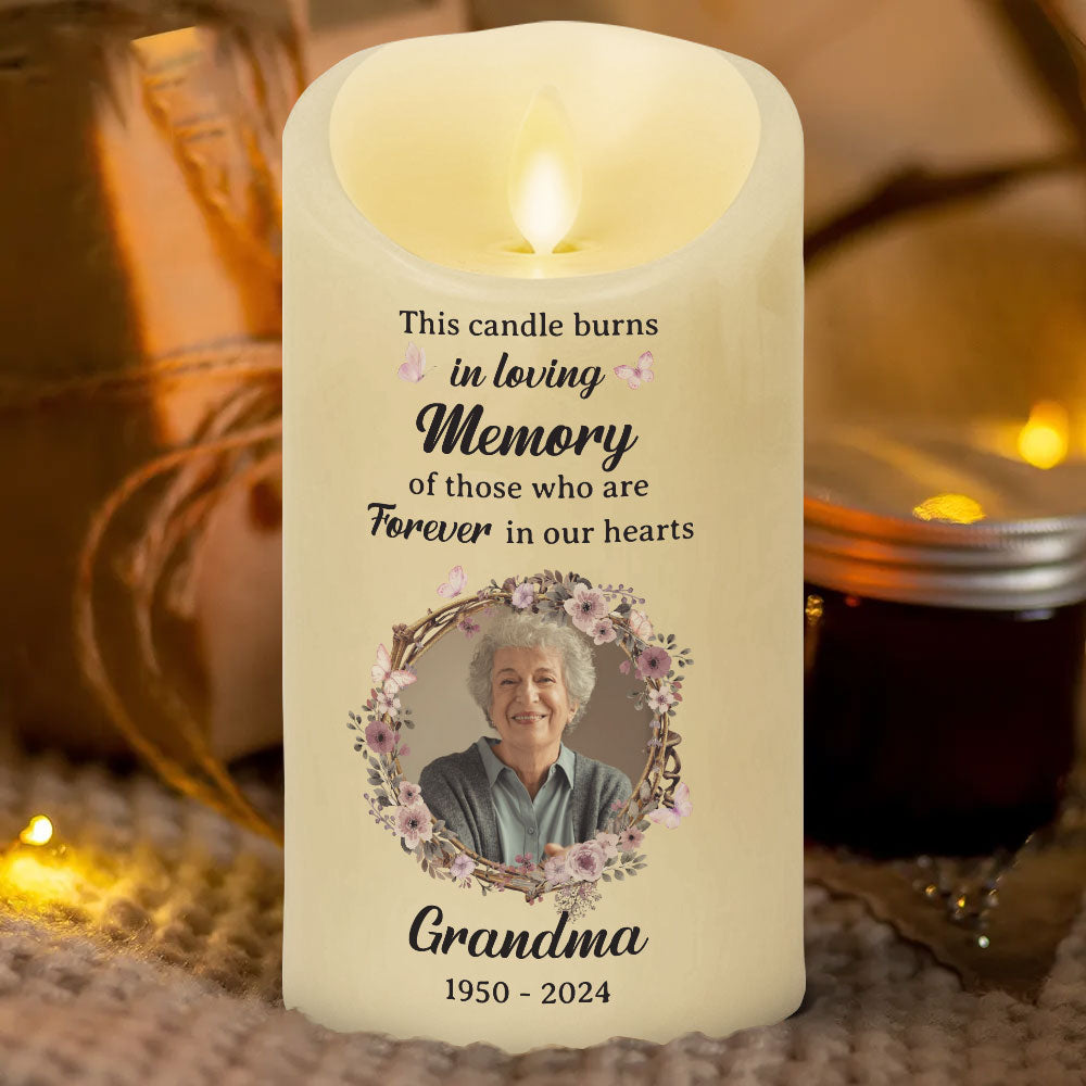 This Candle Burns In Loving Memory - Personalized LED Candle