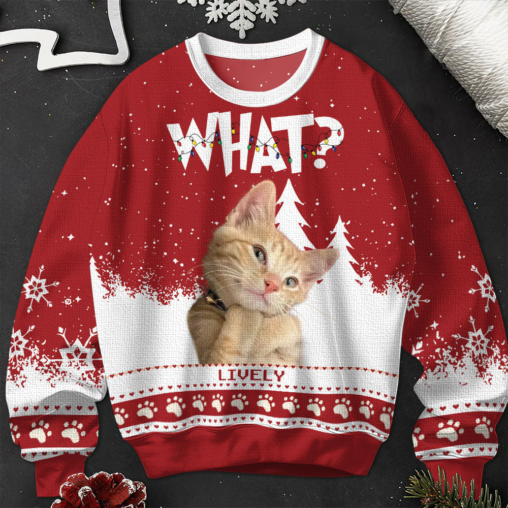 What Custom Face - Personalized Ugly Sweater
