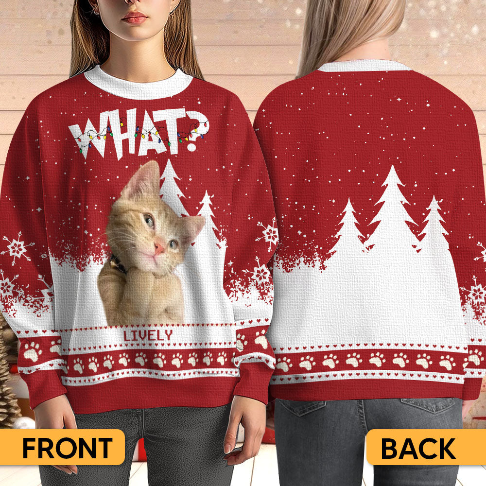 What Custom Face - Personalized Ugly Sweater