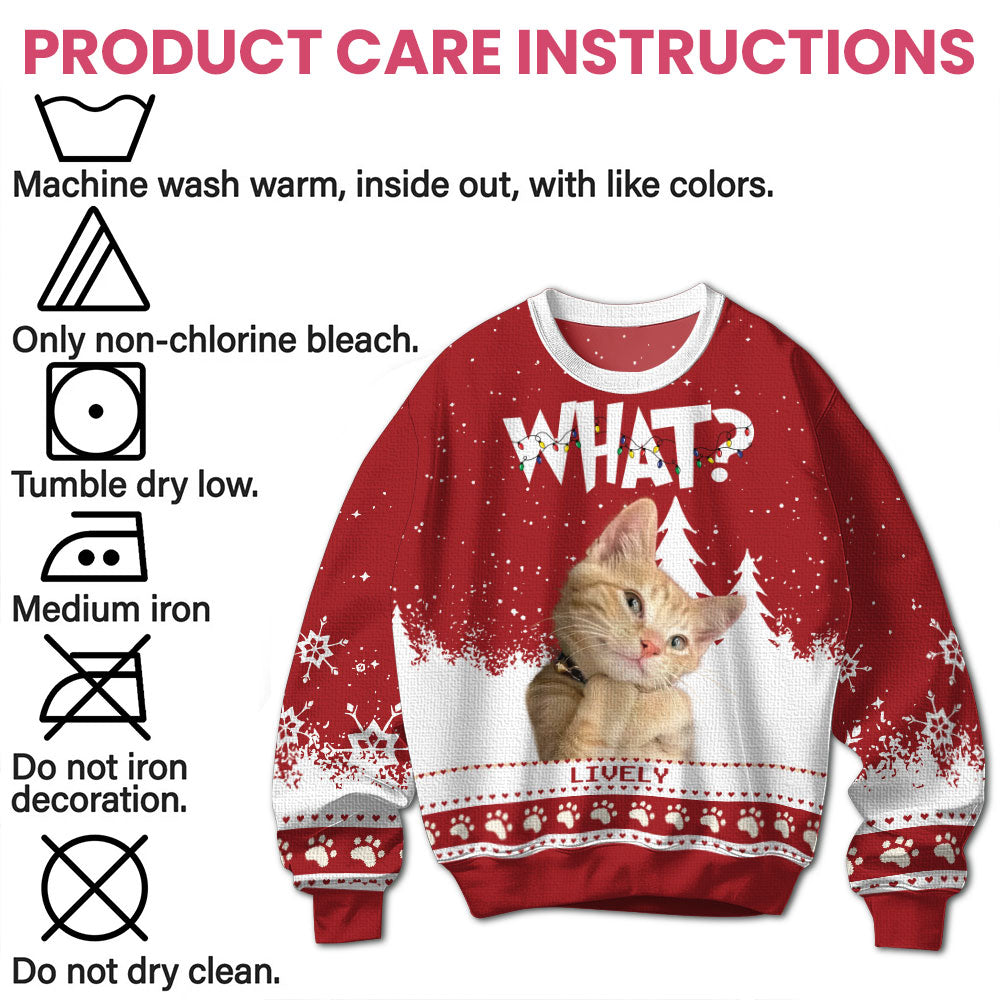 What Custom Face - Personalized Ugly Sweater