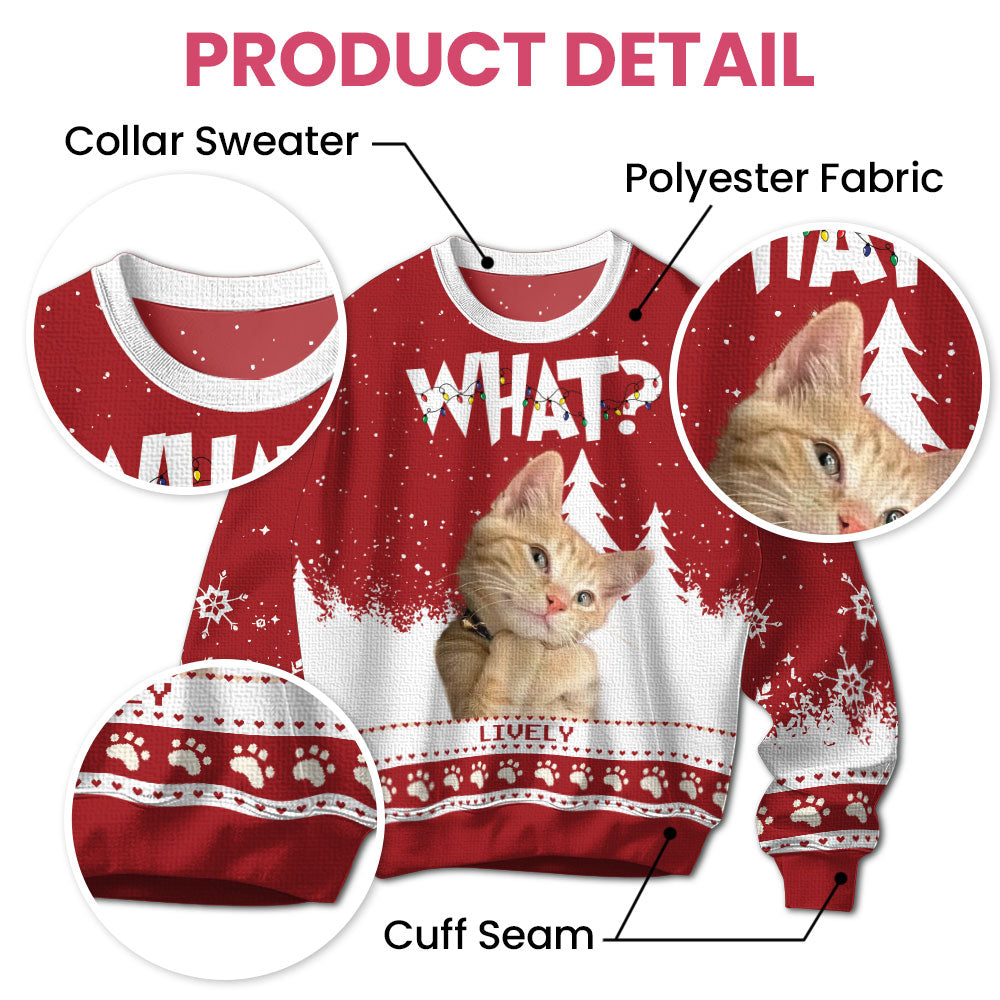 What Custom Face - Personalized Ugly Sweater