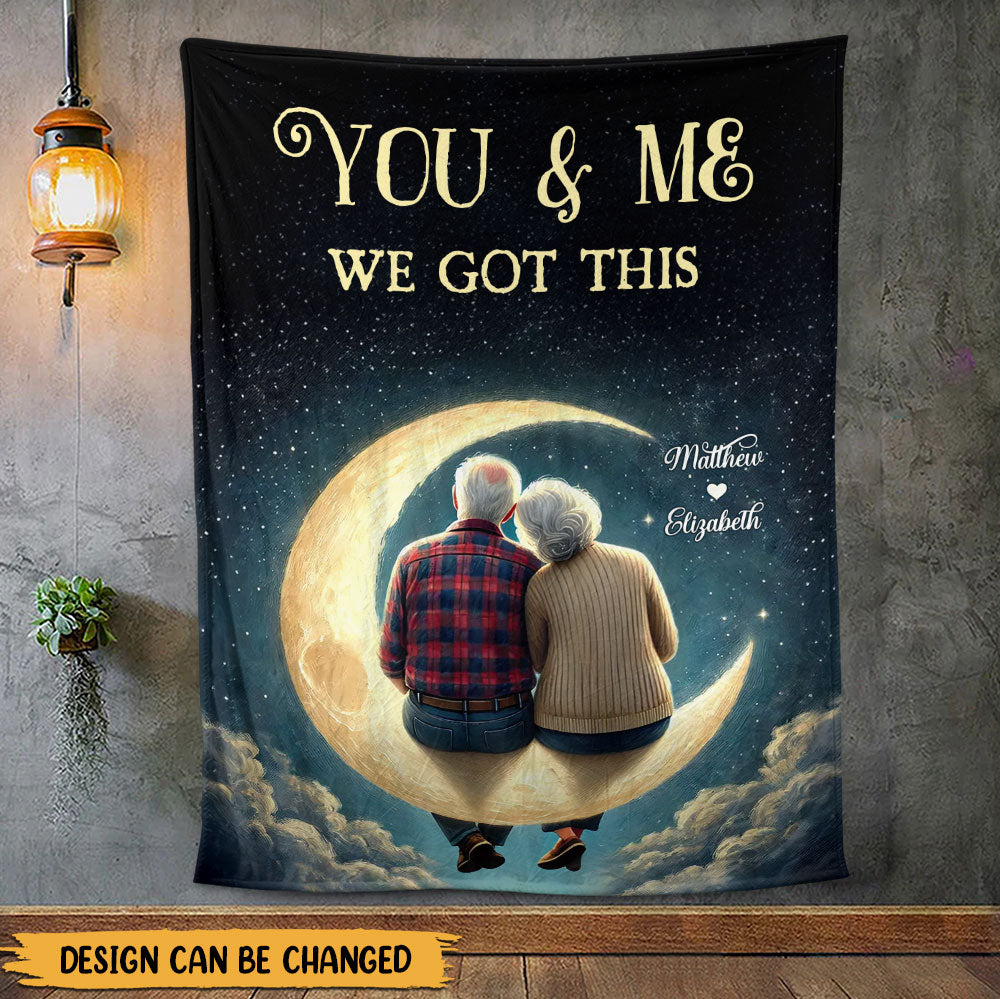 You & Me Old Couple Blanket - Personalized Blanket