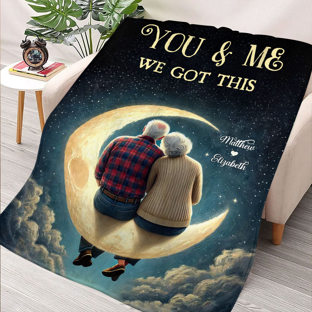 You & Me Old Couple Blanket - Personalized Blanket