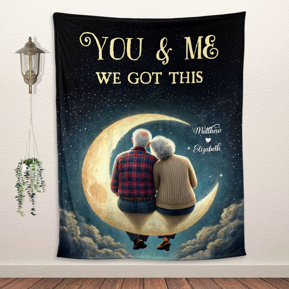 You & Me Old Couple Blanket - Personalized Blanket